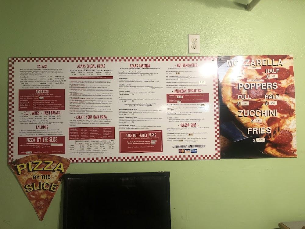 Azar`s Gourmet Pizza Menu image 3